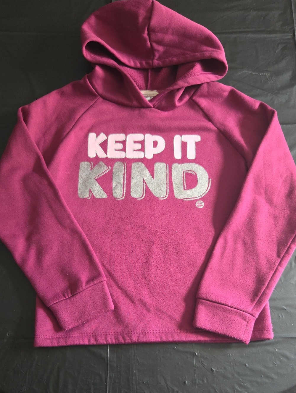 RBX Plum Hooded Sweatshirt with Silver "KEEP IT KIND" Print